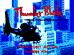 Thunder Blade (Japan) Title Screen
